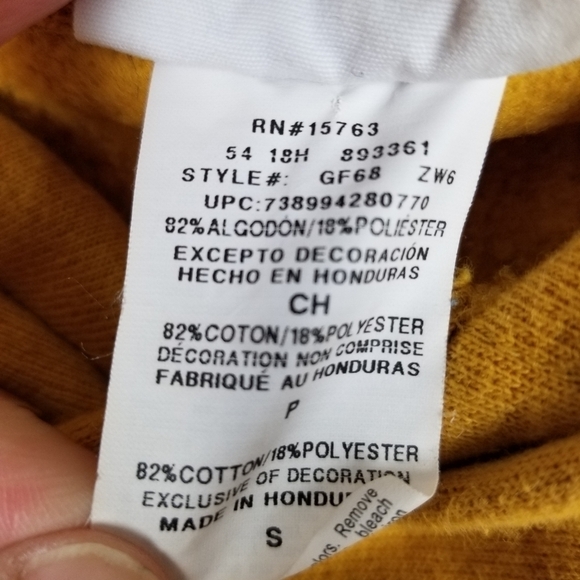 Champion Reverse Weave Hoodie Sweatshirt Pull Over Gold Yellow Adult Oversize S - Picture 5 of 8